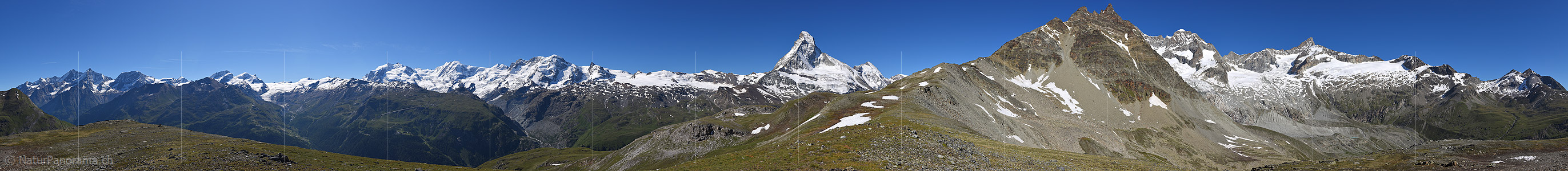 P018191a: 360° Panoramafoto Zermatter Viertausender