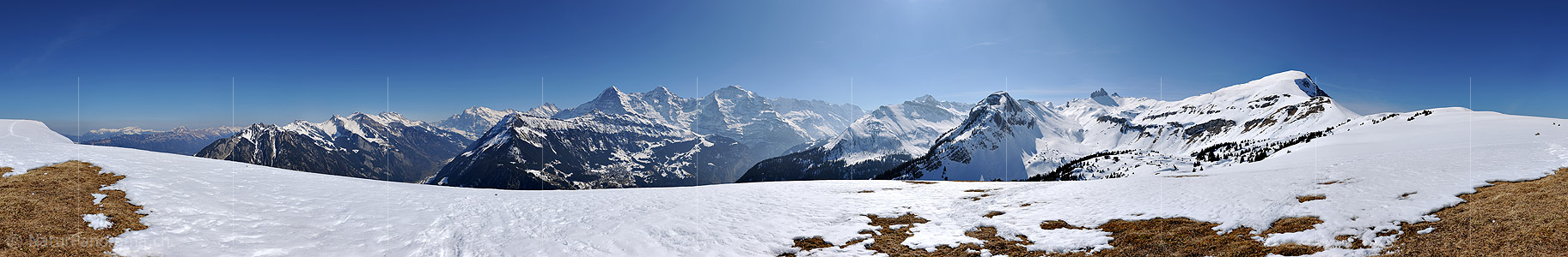 P015829: 360° panoramic photo of the Jungfrau region in winter