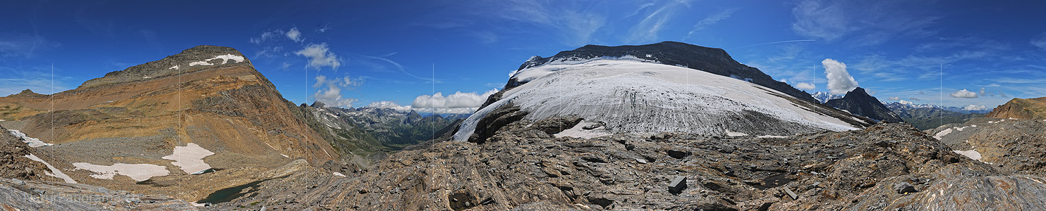 P014942: 360° panoramic photo of the chaltwater glacier (Date 8.2014)