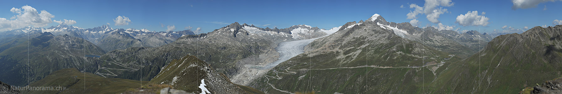 P006644: Bergpanorama Furka, Grimsel und Rhonegletscher