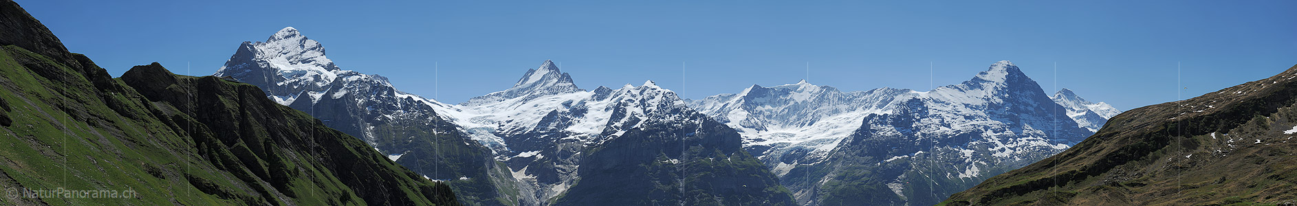 P013040a: Gigapixel-Panoramafoto Wetterhorn, Schreckhorn und Co.