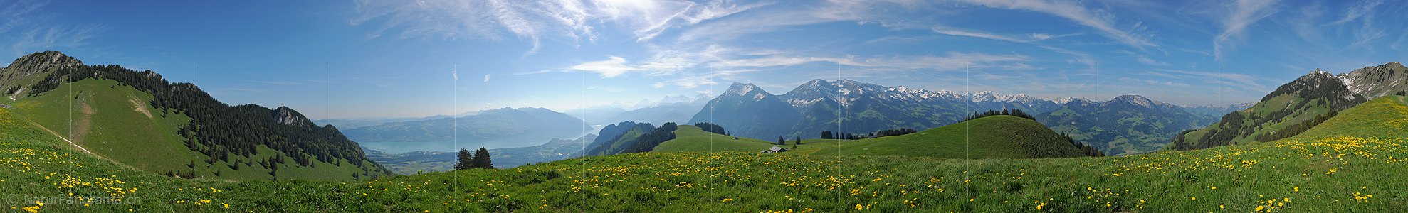 P012815a: 360° Gipfelpanorama vom Heitihubel im Simmental