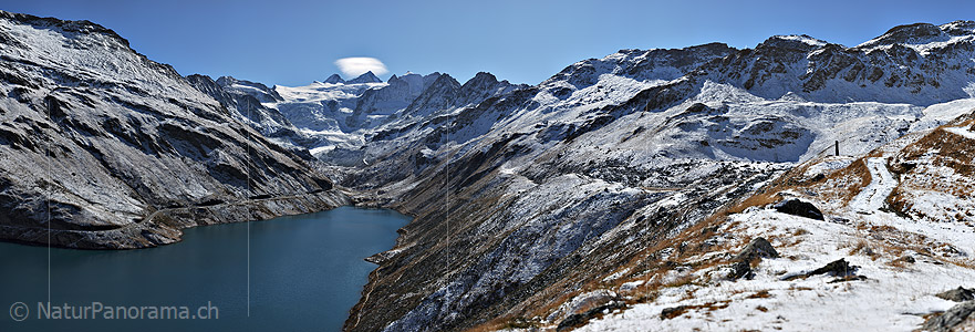 P005728b: Grosspanoramafoto Lac de Moiry, Dent Blanche und Grand Cornier
