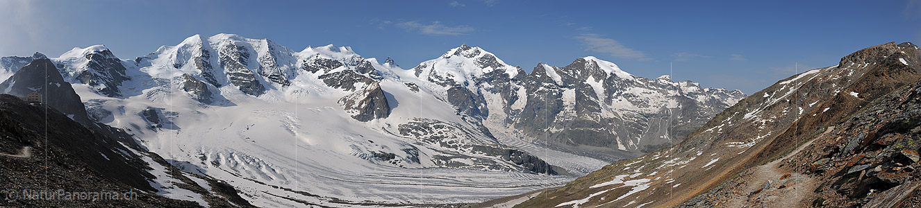 P003742b: Hochauflösendes Panorama Berninagruppe