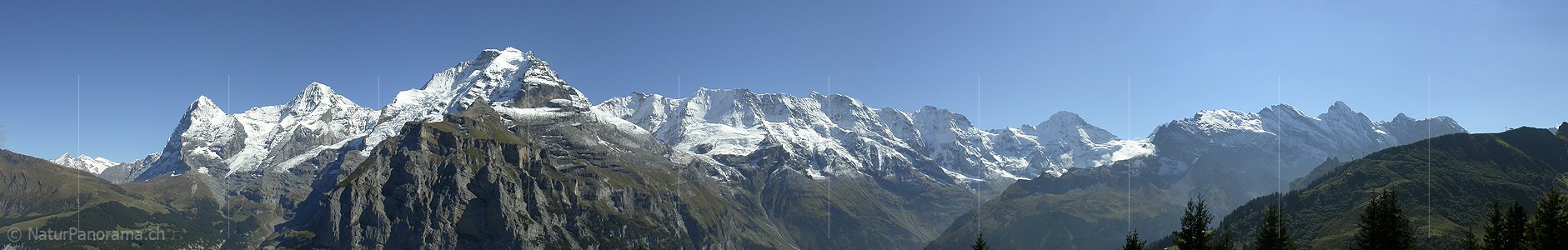 P000034a: Panoramafoto Eiger, Mönch und Jungfrau von Mürren