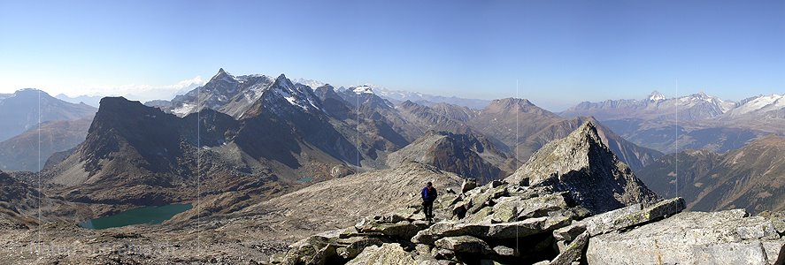 P000077: Gipfelpanorama Gross Schinhorn, Binntal