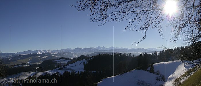 P000086: Panorama Wintertag auf der Moosegg, Emmental