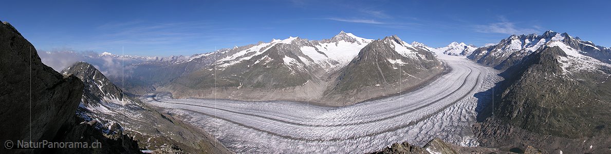 P000217: Panorama Grosser Aletschgletscher vom Eggishorn, Aletsch