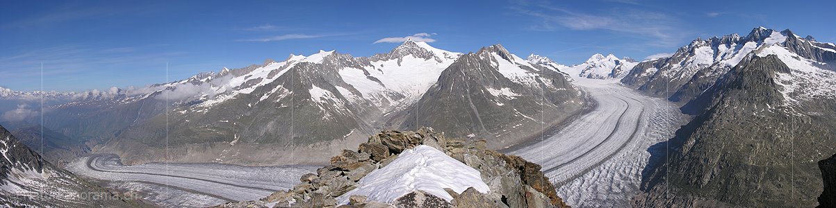 P000220: Panoramabild Eggishorn, Aletsch IV
