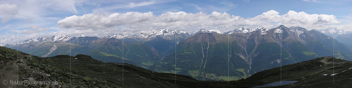 P000225: Panoramabild Kühboden/Fiescheralp, Aletsch