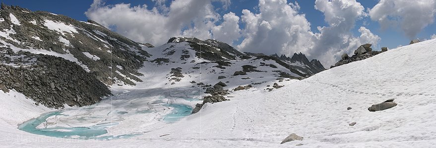 P000247: Panoramabild Eisbedeckter Schwarzsee, Binntal