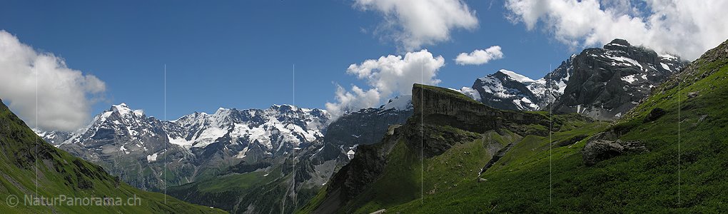 P000289: Panorama Jungfrau und Ebene Fluh von Poganggen/Mürren