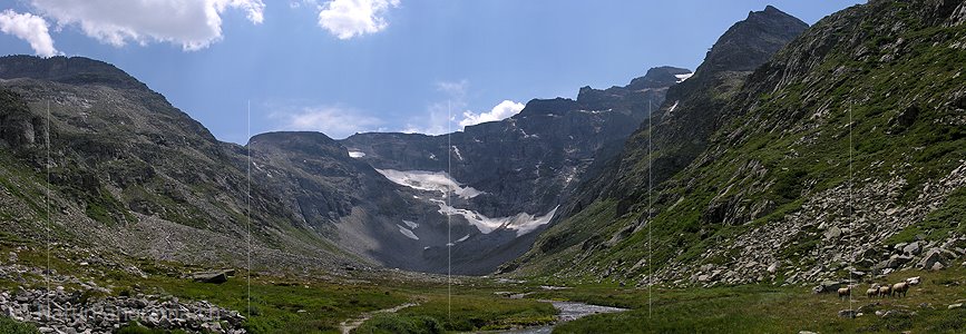 P000308: Panoramabild Hochtal Chummibort, Binntal