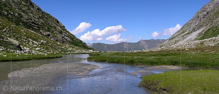P000347: Panorama Ruhiges Gewässer im Chummibort, Wallis