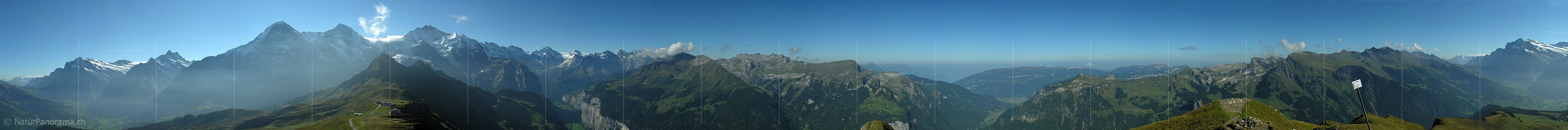 P000436: Gipfelpanorama Männlichen, Jungfrauregion