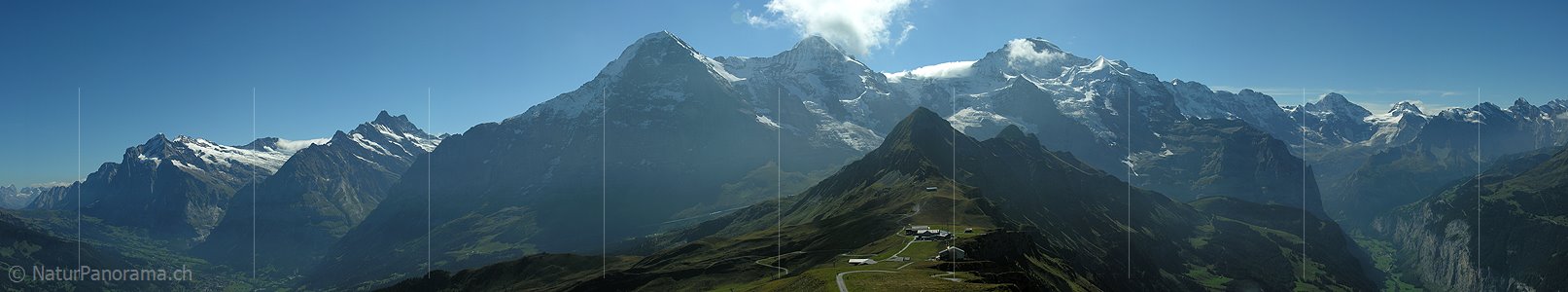 P000440: Panoramabild Berner Hochalpen vom Männlichen bei Grindelwald