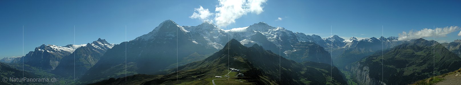 P000442: Panoramafoto Berner Hochalpen vom Männlichen bei Grindelwald