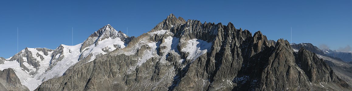 P000516: Panorama Aletschhorn und Fusshörner vom Sparrhorn, Belalp
