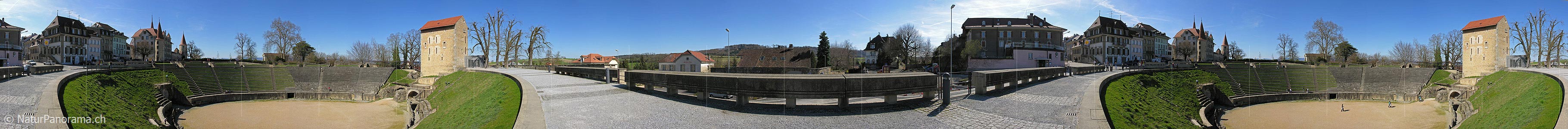 P000883: 360° Panoramic photo Roman amphitheater in Avenches