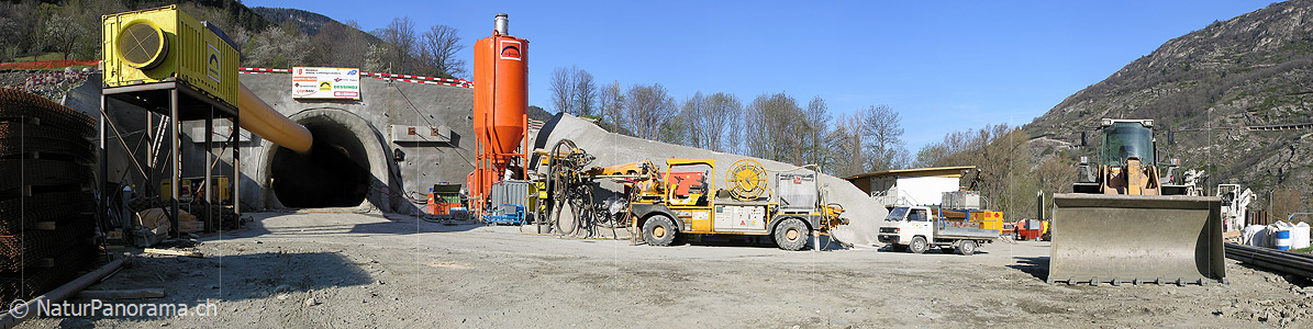P000940: Panoramafoto Tunnelbaustelle