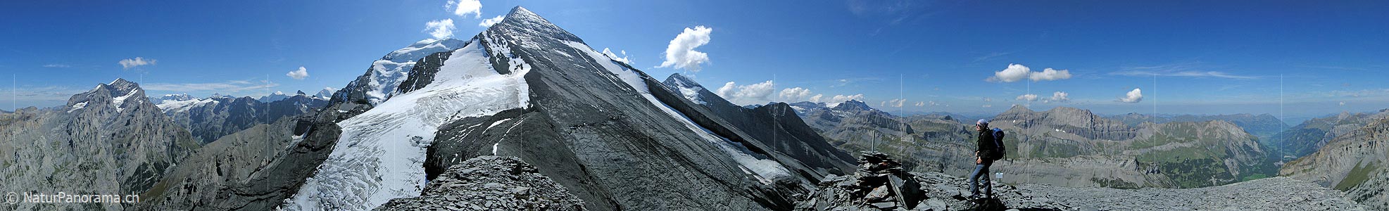 P001372: 360° Summit panorama Ober Tatelishorn (Bernese Alps)