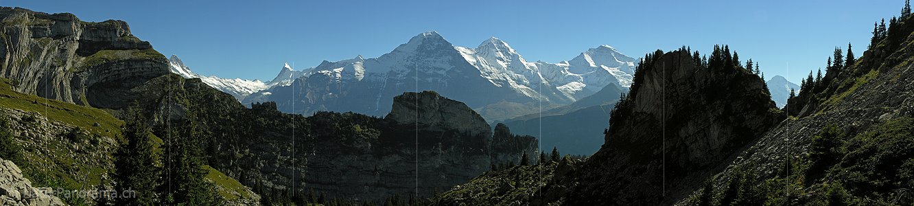 P001428: Panoramabild Eiger, Mönch und Jungfrau