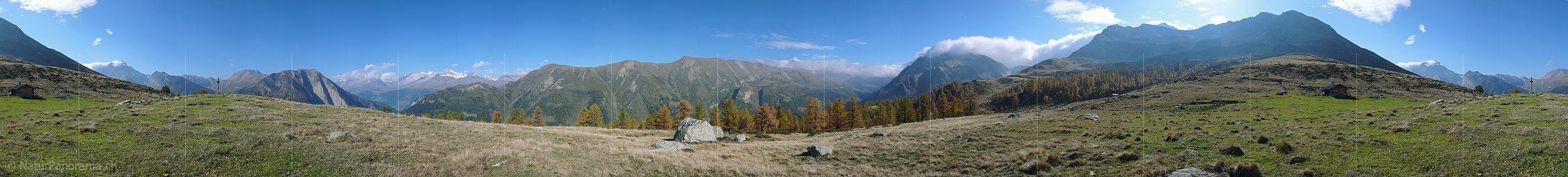 P001508: Panorama Herbst auf dem Hockbode im Binntal