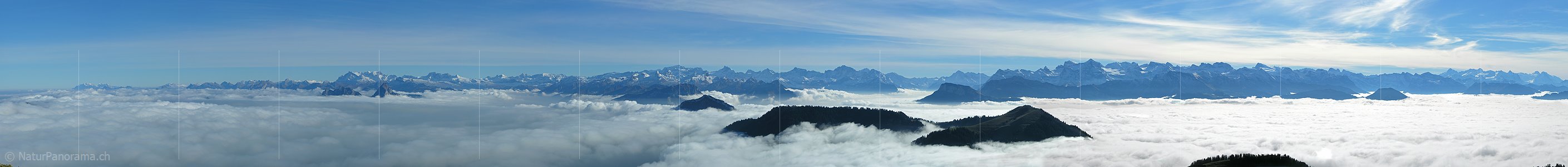 P001559: Panorama Rigi Kulm: Säntis - Glarner Alpen - Urner Alpen - Berner Alpen