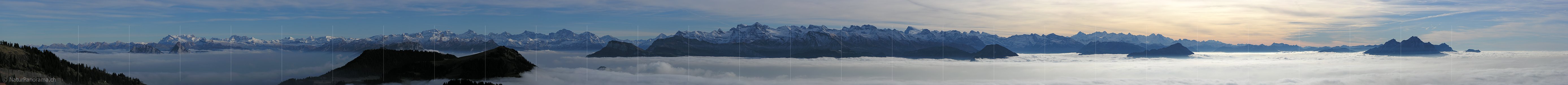P001561: Panorama Rigi Rotstock: Glarner Alpen - Urner Alpen - Berner Alpen - Pilatus