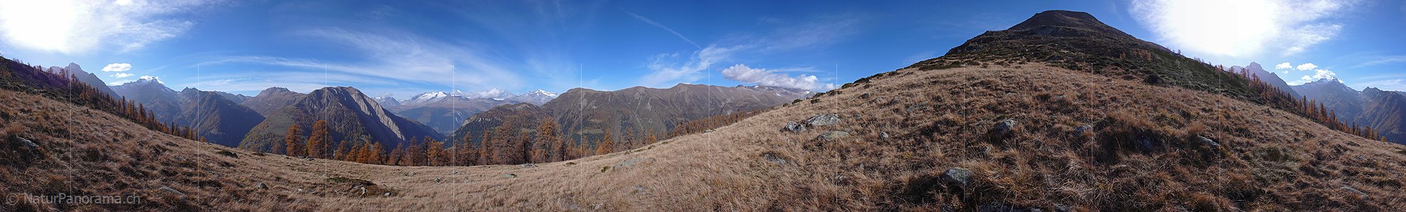 P001615: Panoramafoto Herbstfarben im Binntal