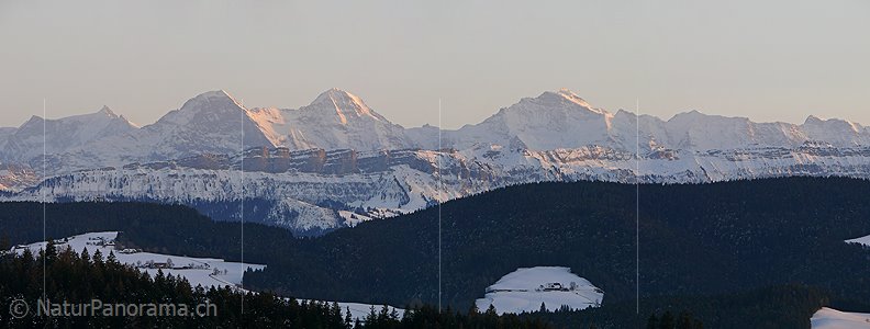P001662: Panoramafoto Emmental: Eiger, Mönch und Jungfrau