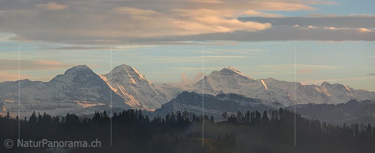 P001688: Panoramabild Dreigestirn (Eiger, Mönch und Jungfrau)