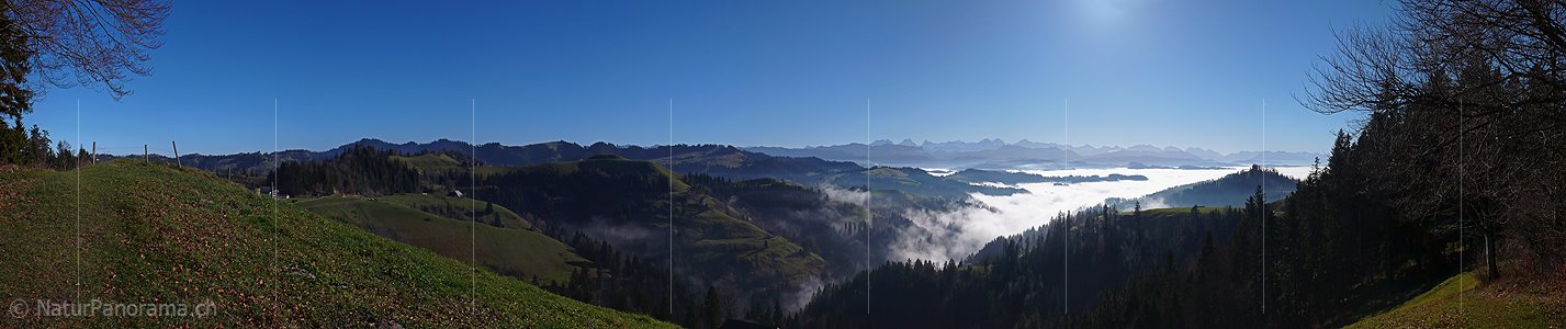 P001700: Panoramabild Nebelmeer über dem Emmental
