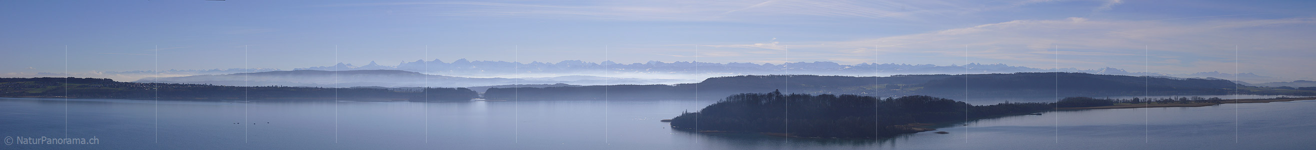 P001889: Panoramabild Alpenpanorama vom Bielersee