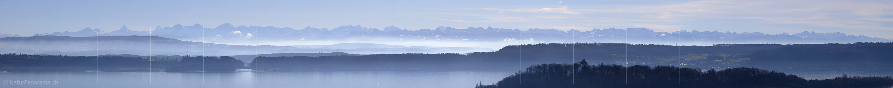 P001890: Panoramabild Alpenpanorama vom Bielersee