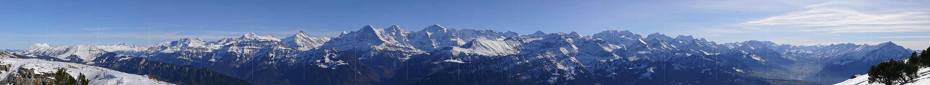 P001911: Panoramabild Berner Alpen vom Niederhorn