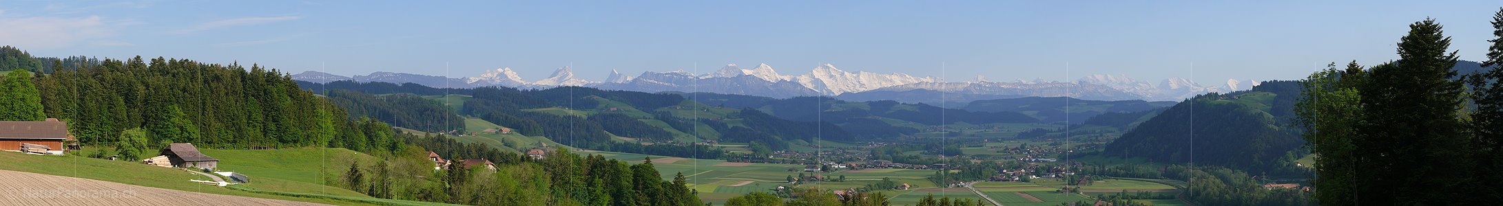 P002184: Panoramabild Zollbrück und Berner Alpen
