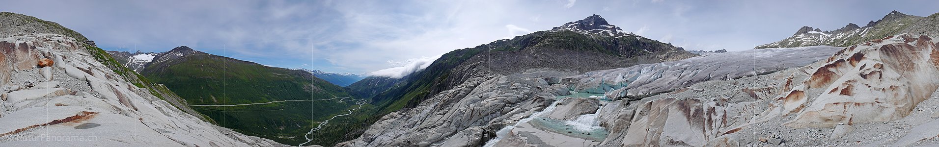 P002305: Panoramafoto Rhonegletscher (Stand 6.2007)