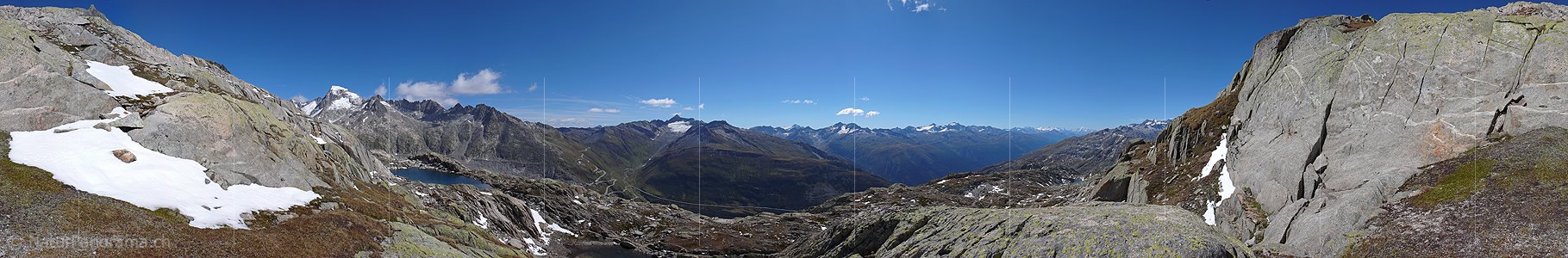 P002459: Panoramaaufnahme Galenstock und Bergsee