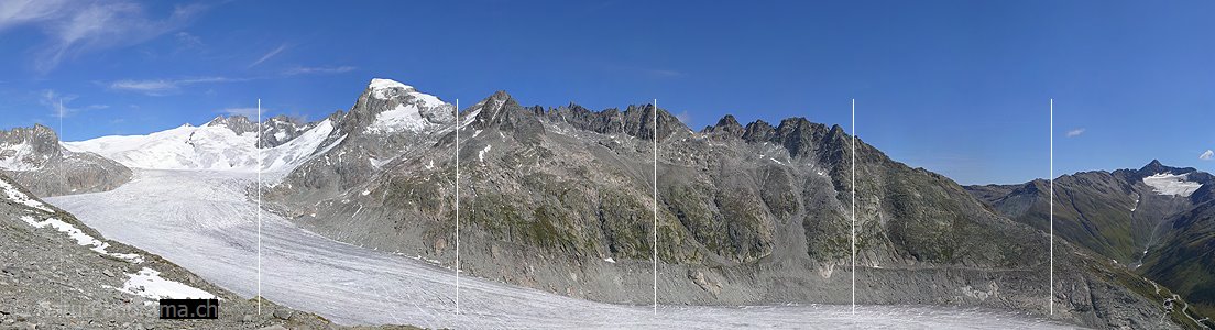 P002470a: Panoramabild Galenstock und Rhonegletscher
