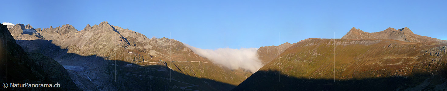 P002492: Grosspanorama Abendstimmung am Furkapass