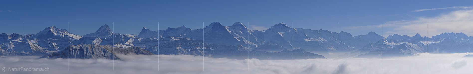 P002765b: Panoramafoto Berner Alpen mit Nebelmeer