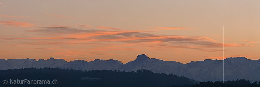 P002905: Panoramabild Abendstimmung Stockhorn