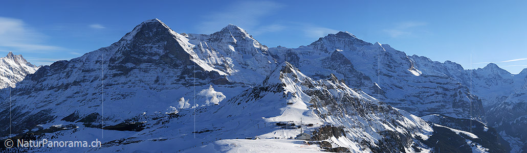 P003136: Hochauflösendes Panoramabild Dreigestirn Eiger, Mönch und Jungfrau