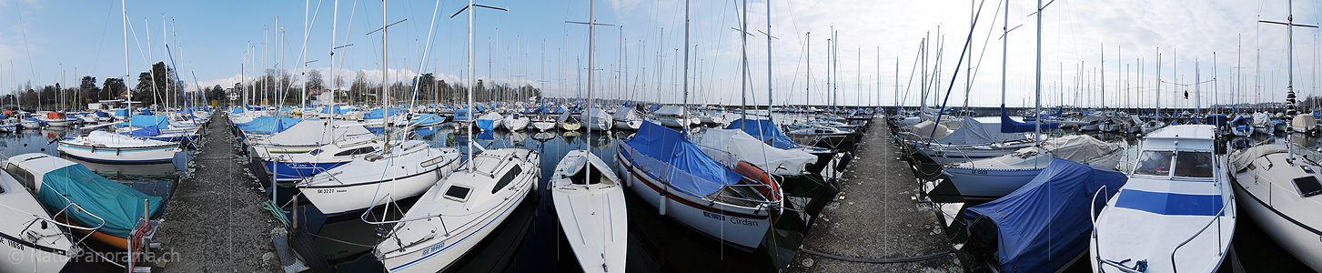 P003311: Panoramabild Bootshafen am Genfersee