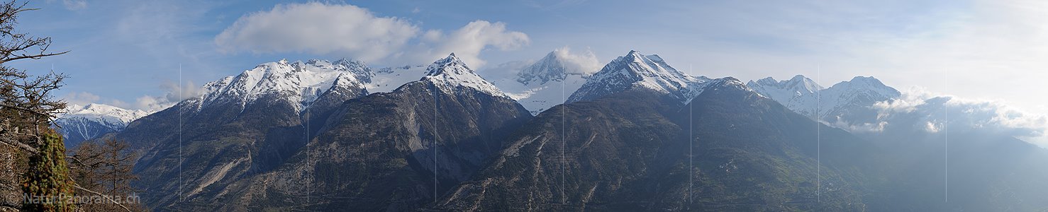 P003381a: Panoramabild Bietschhorngruppe von Süden