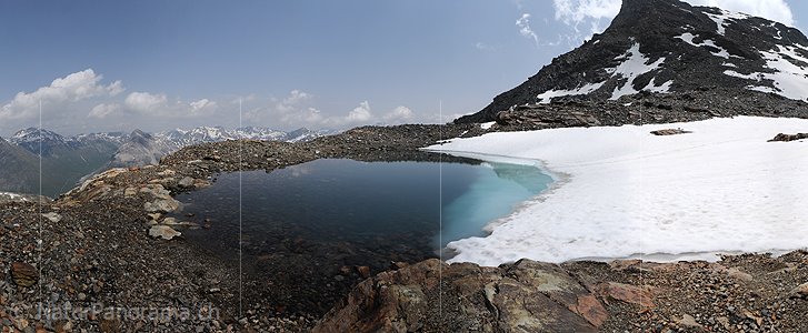 P003748: Panoramabild Bergsee mit Eis