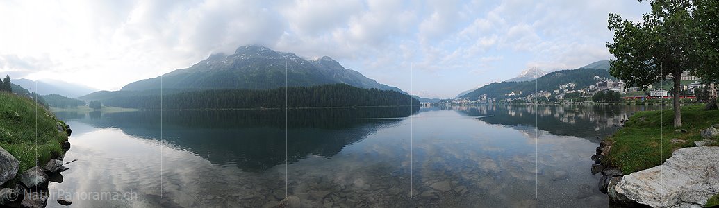 P003801: Panoramabild St. Moritzersee und St.Moritz
