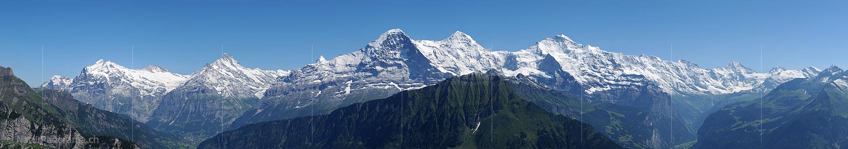 P003897d: High-resolution panoramic image Bernese Alps from Schynige Platte