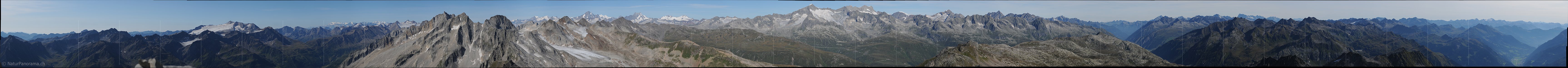P004107: Grosspanorama Gipfelrundsicht Pizzo Lucendro